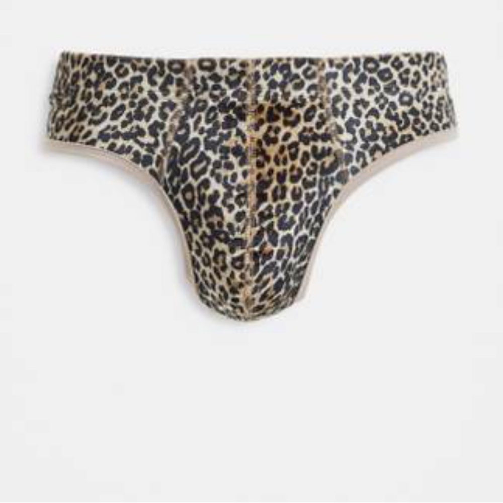 Leopard Print Men’s Thong in Velour